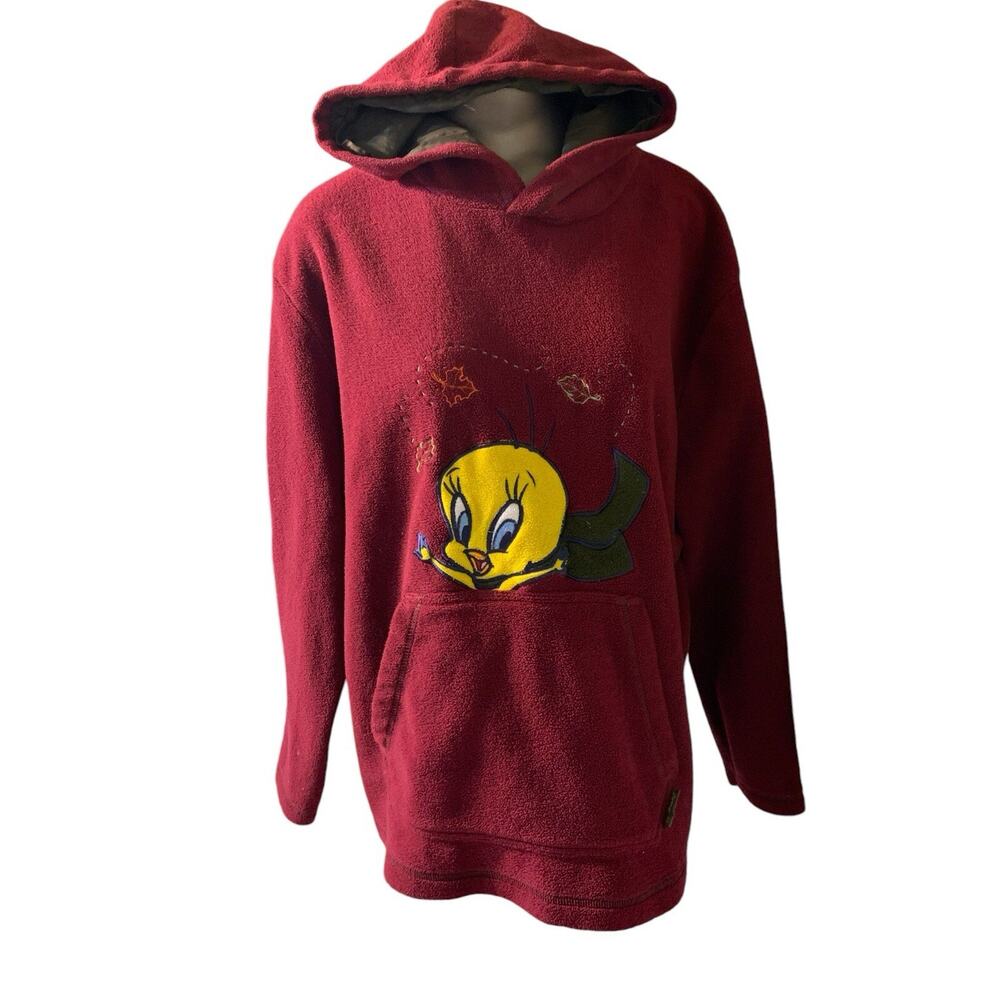 Y2K 2000s Looney Tunes Tweety Bird Hoodie Size Large